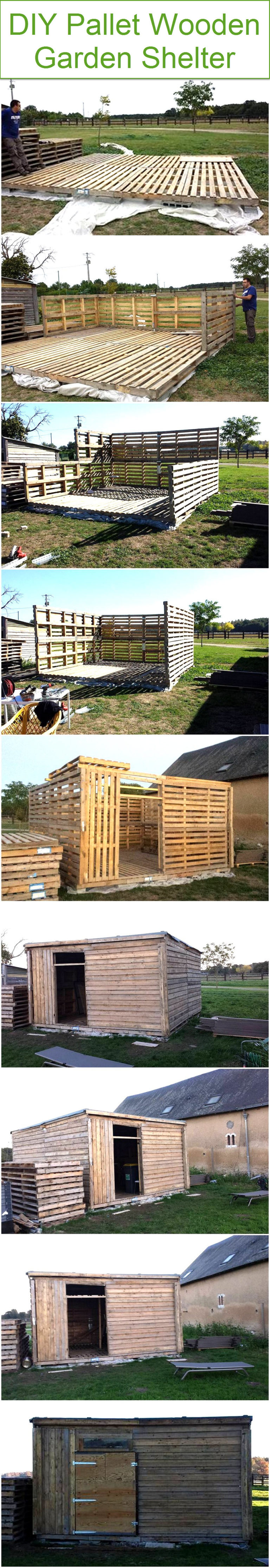 DIY Pallet Wooden Garden Shelter | Wood Pallet Furniture