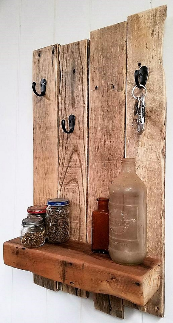 Add Rustic Storage To Any Room In The House With Simple Wooden Pallet Shelves