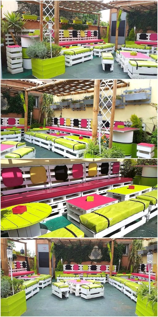 Awesome Pallet Patio Terrace Furniture Plans | Wood Pallet Furniture