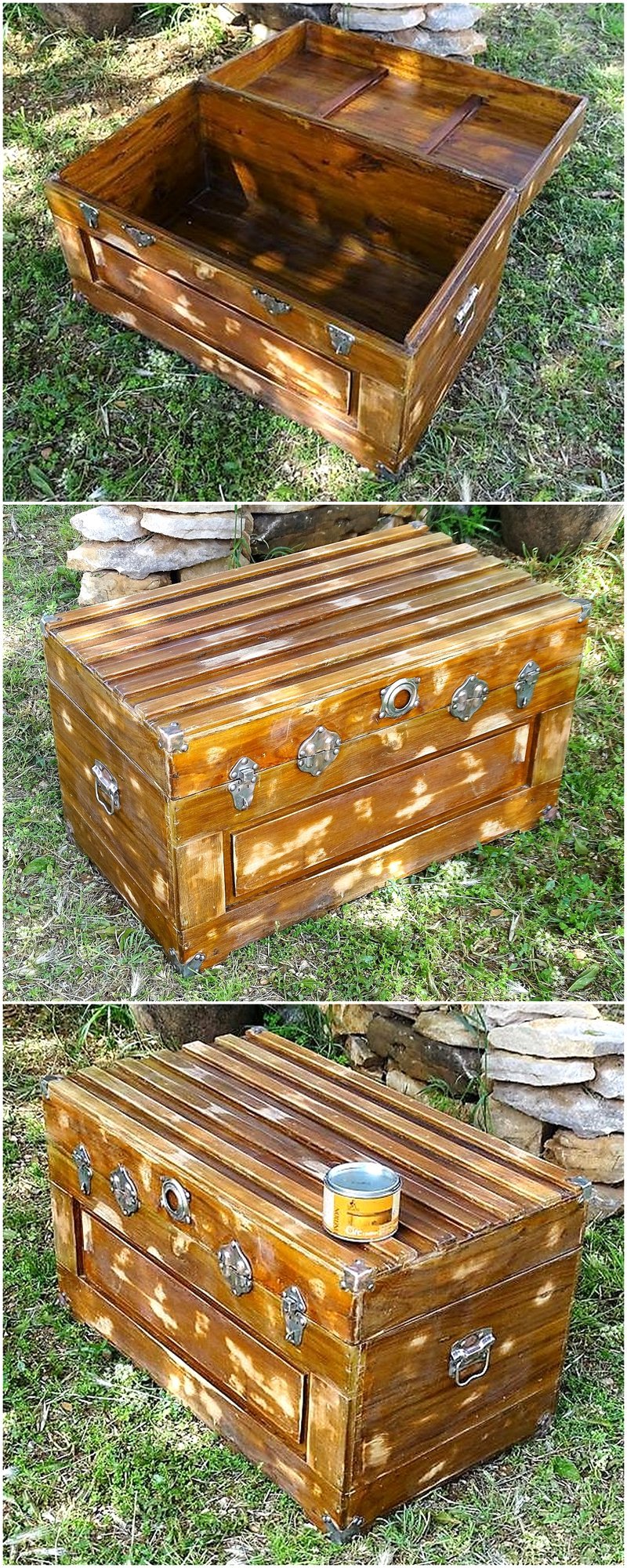 chest made with old pallets