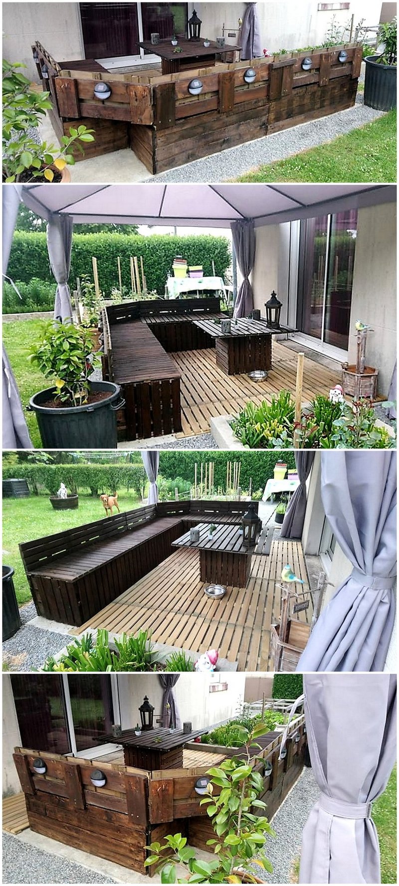 garden lounge out of wood pallets