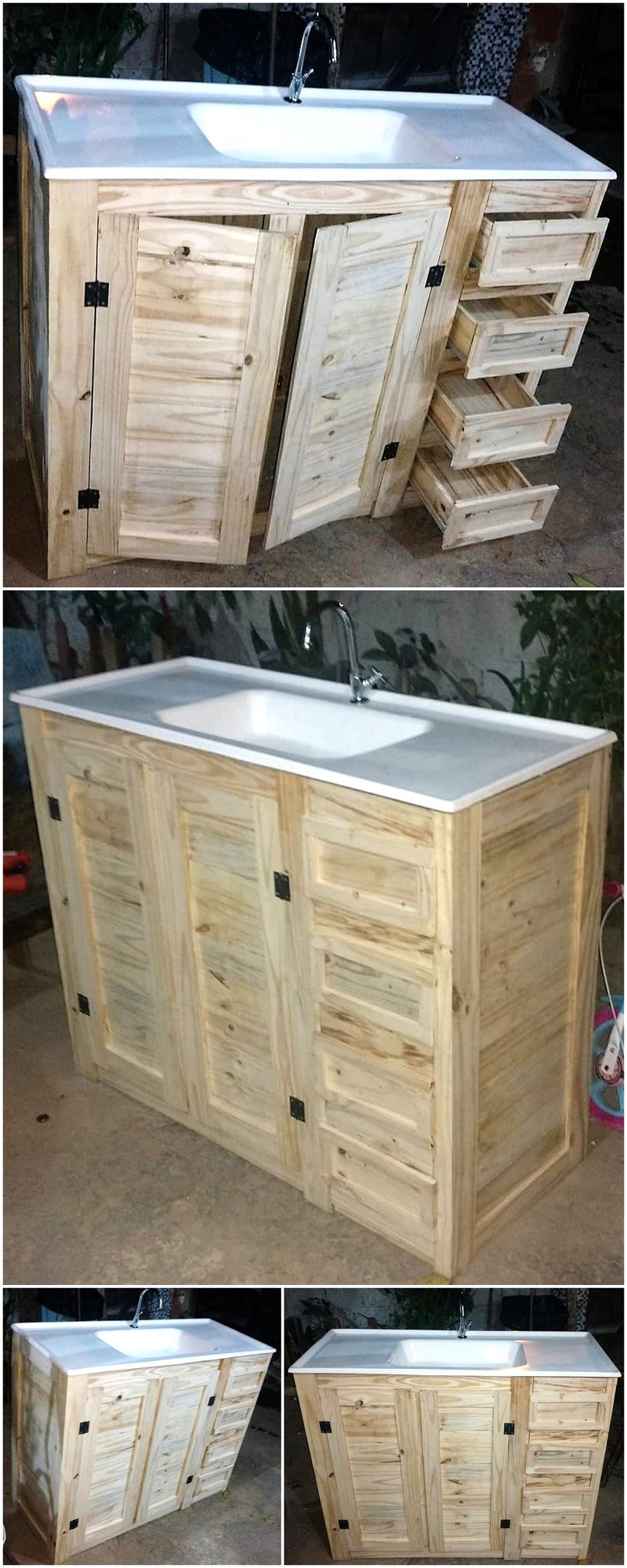 pallet basin cabinet