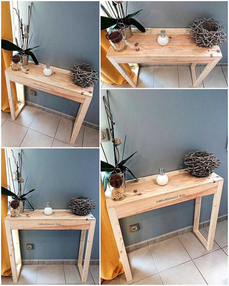 pallet entryway table idea