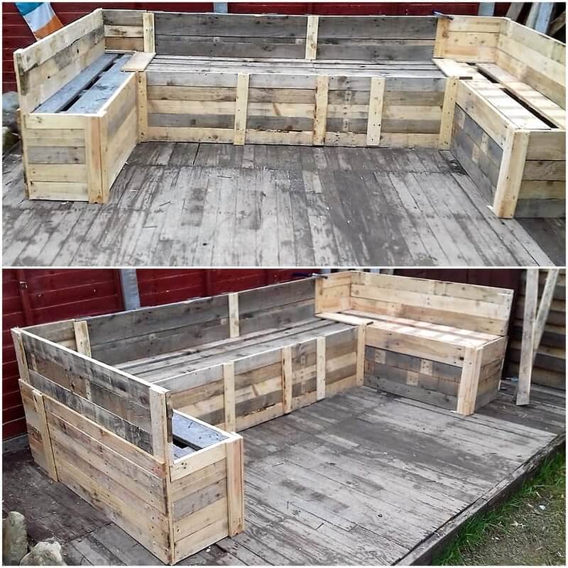 pallet patio deck and couch