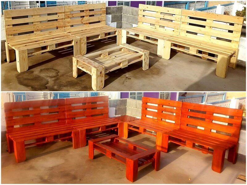 pallet patio furniture set