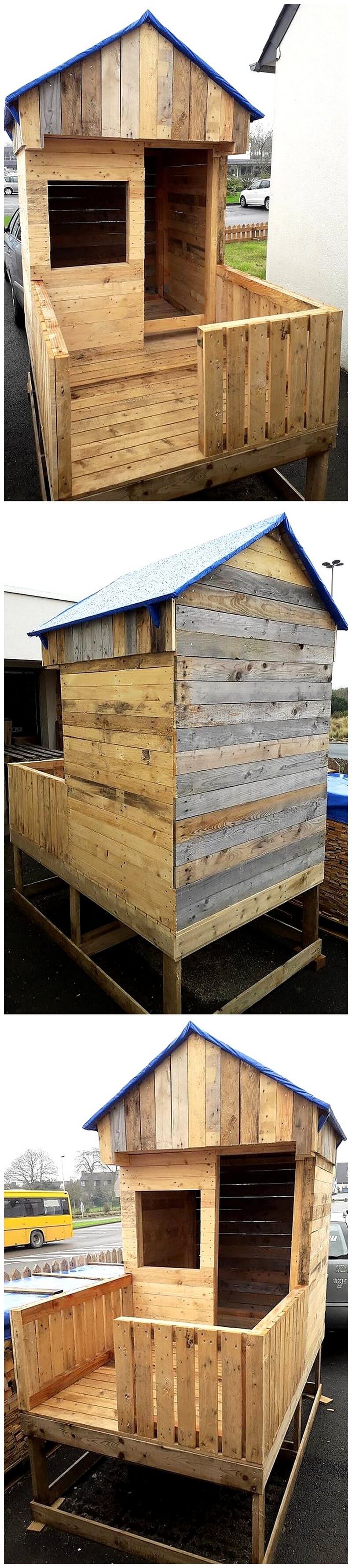 pallet playhouse for kids fun