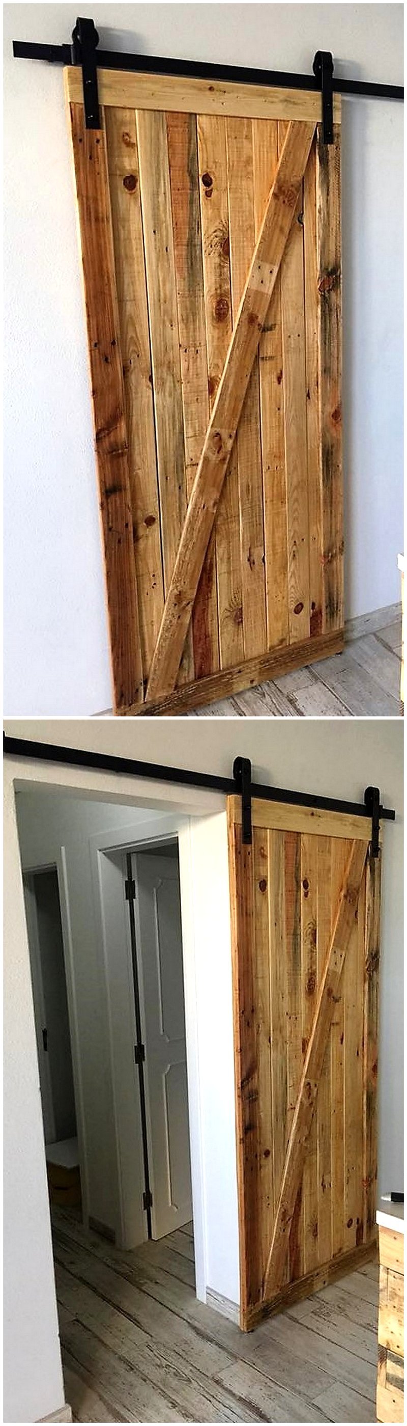 pallet sliding door plan