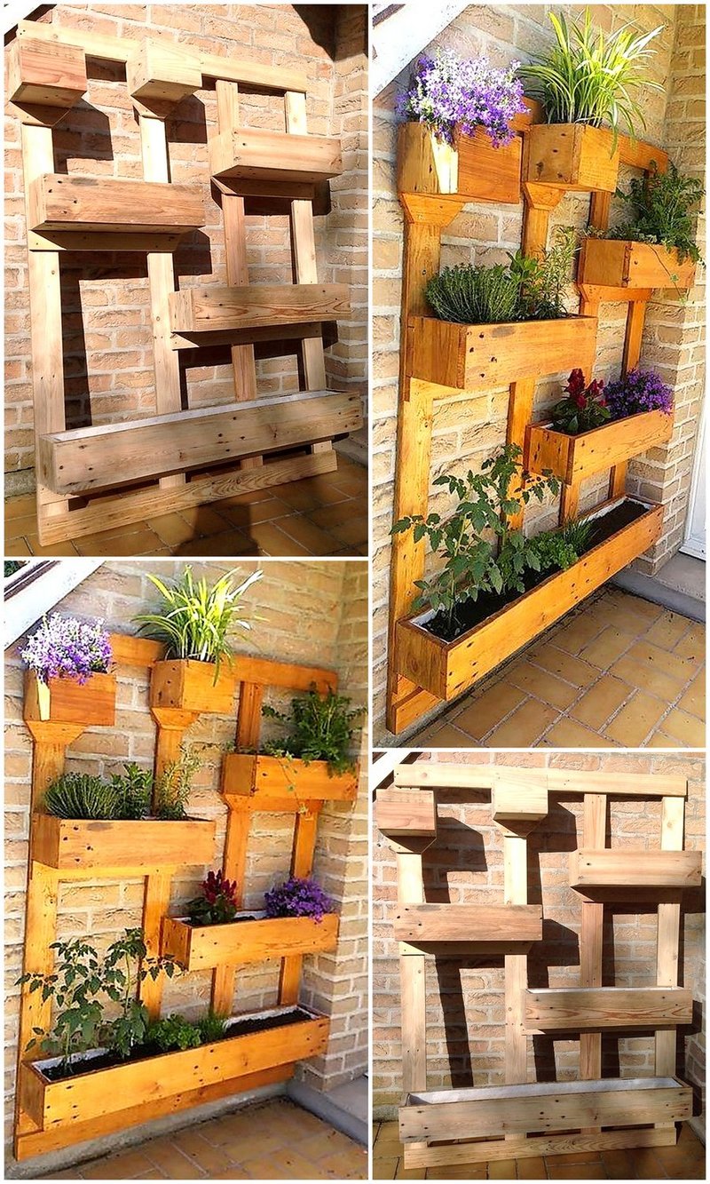 planter out of wooden pallets