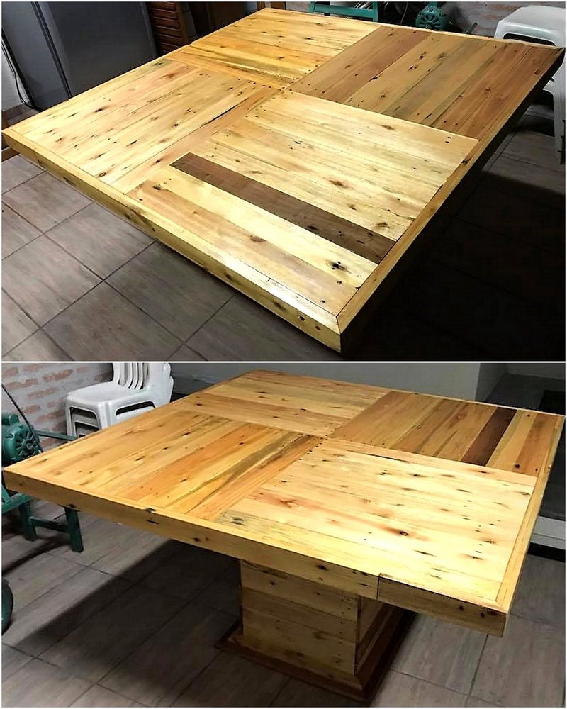 recycled wood pallet giant table