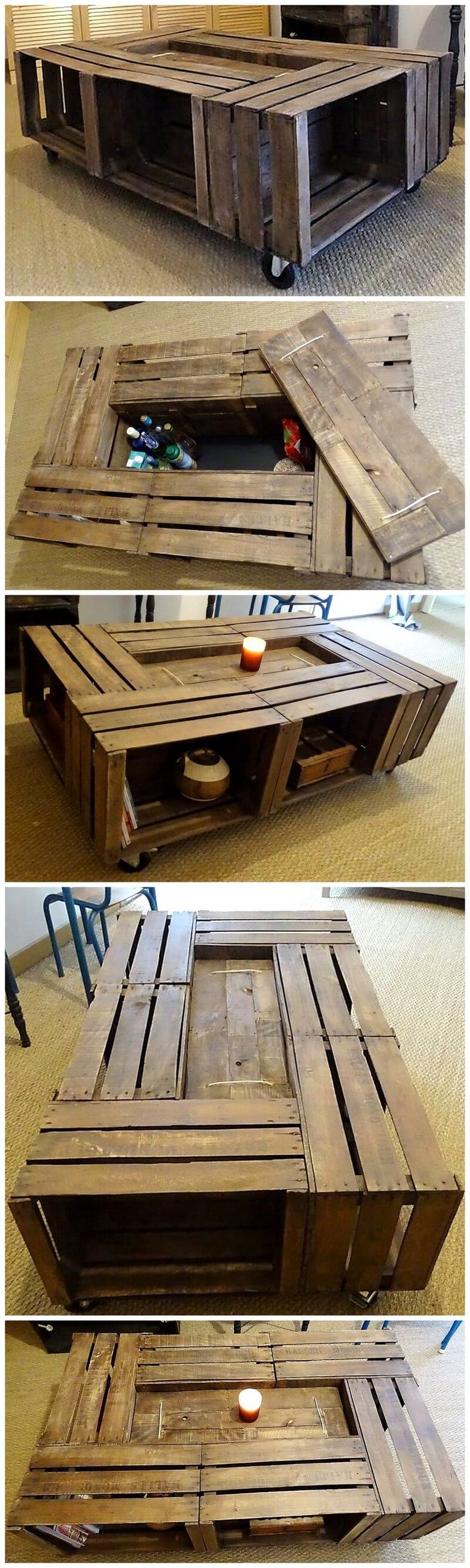 repurposed pallet rustic table