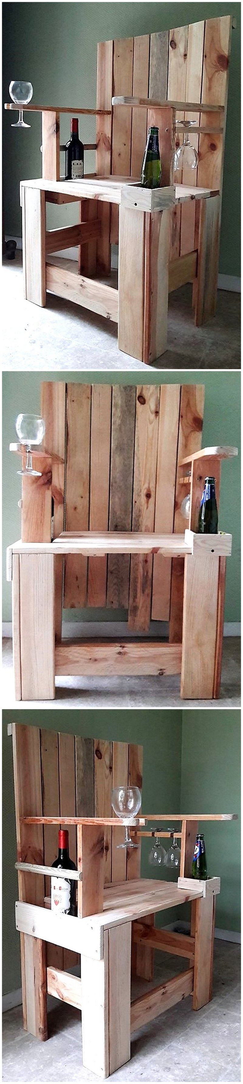 wood pallet chair bar