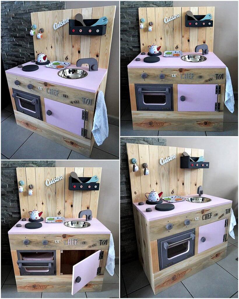 pallets wooden kids mud kitchen