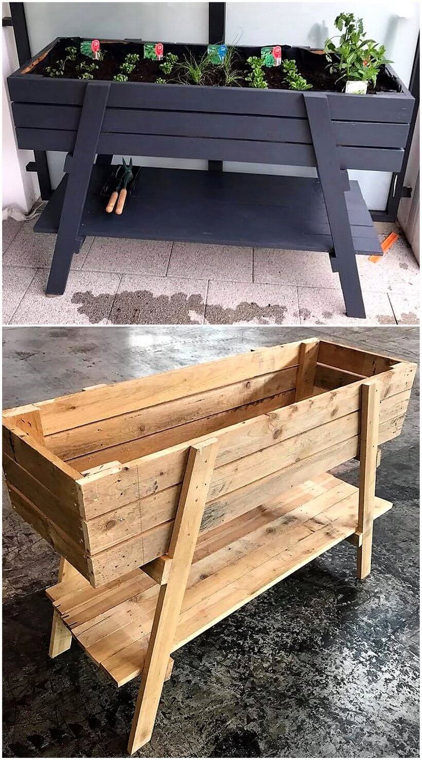 recycled pallet planter