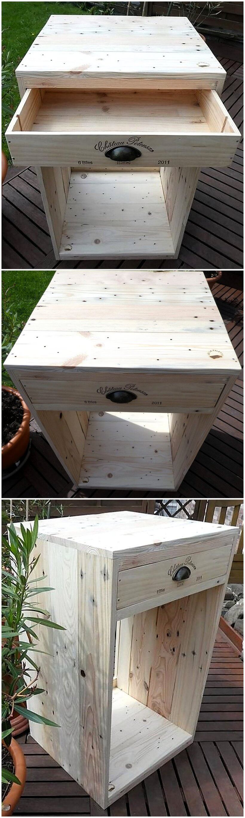 recycled pallets side table idea