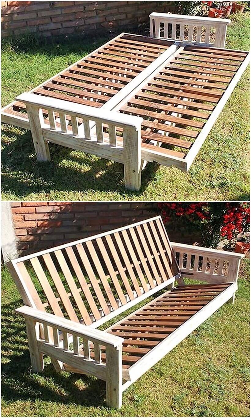 repurposed wood pallet bench plan