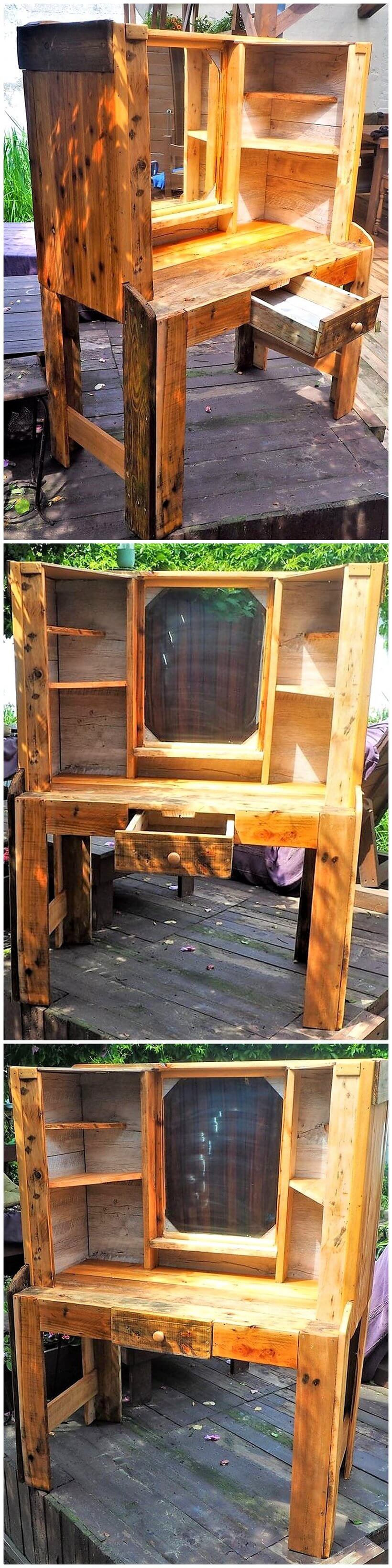 rustic vanity out of wooden pallets