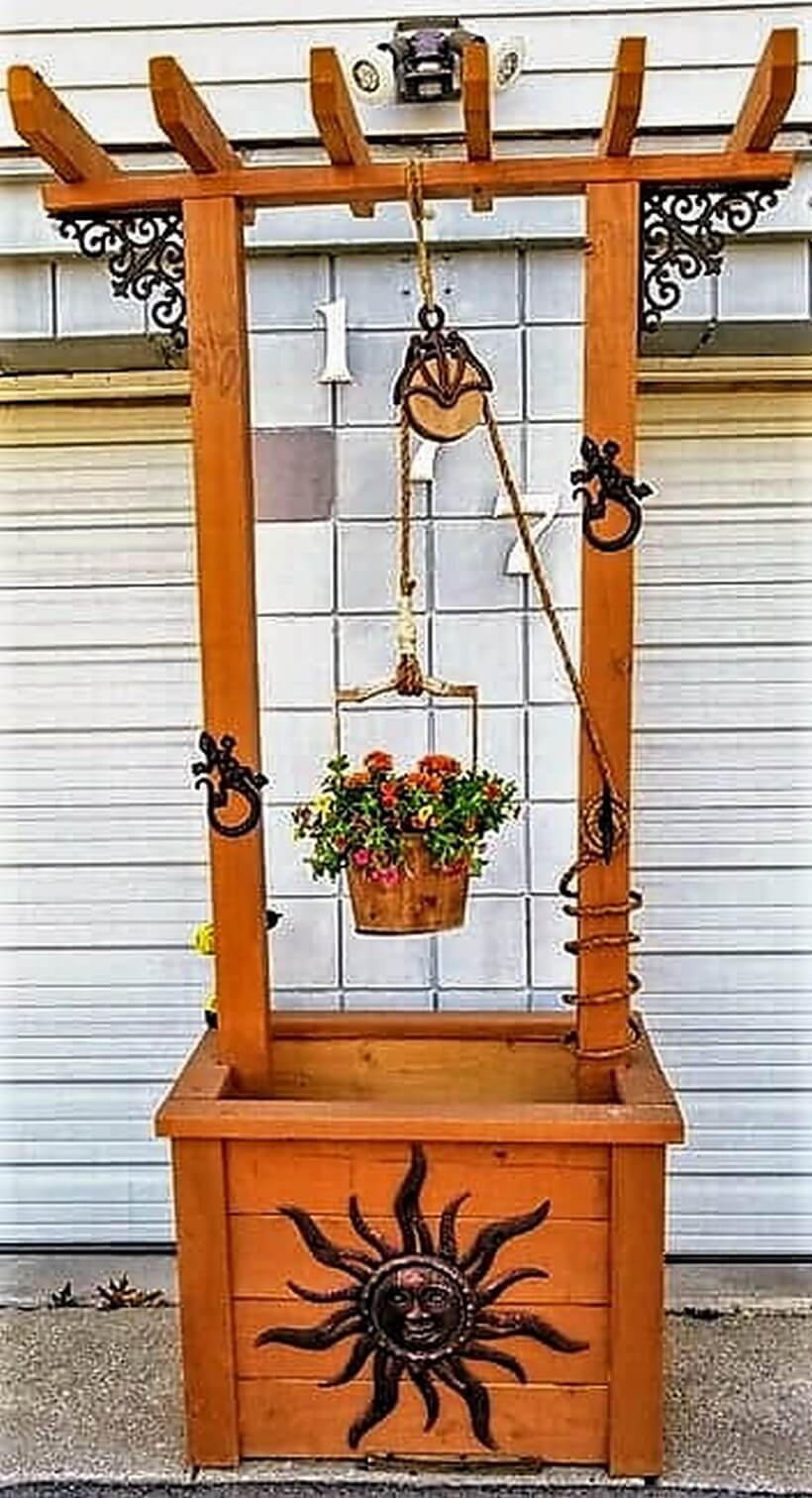 wooden pallet wishing well craft