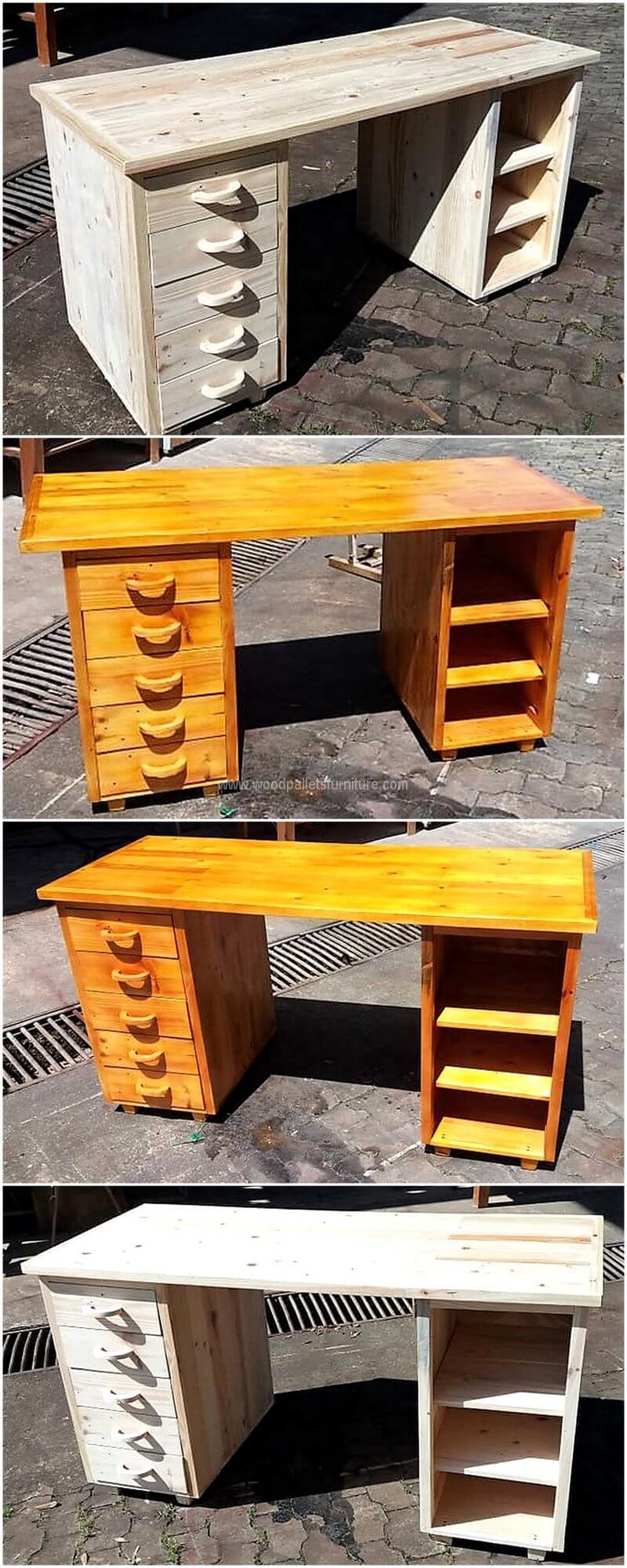 recycled pallets made office table