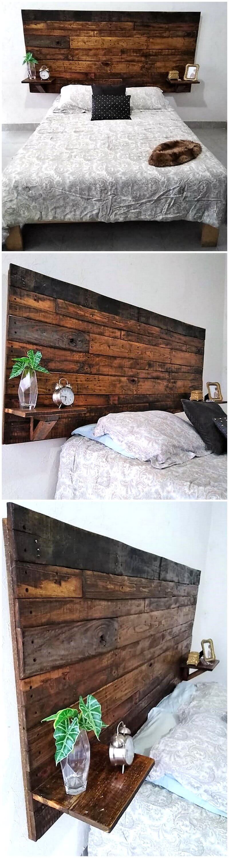 olds pallets rustic headboard