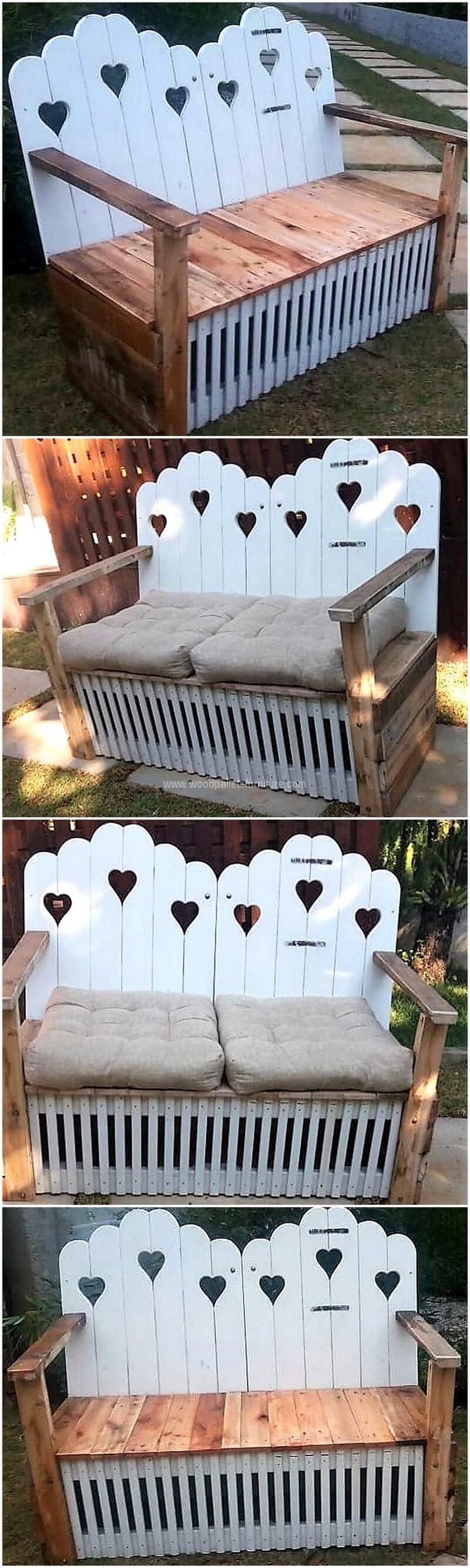 pallet garden bench