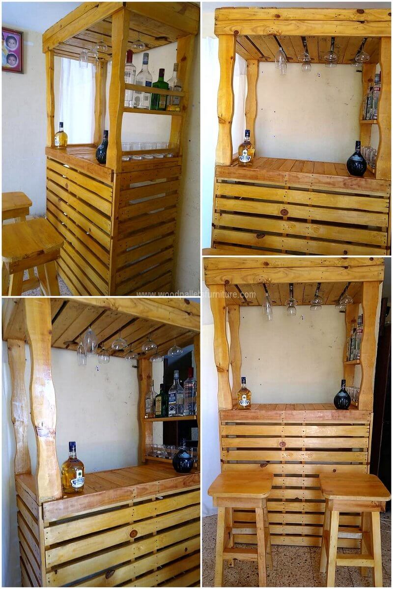 pallet rustic bar plan