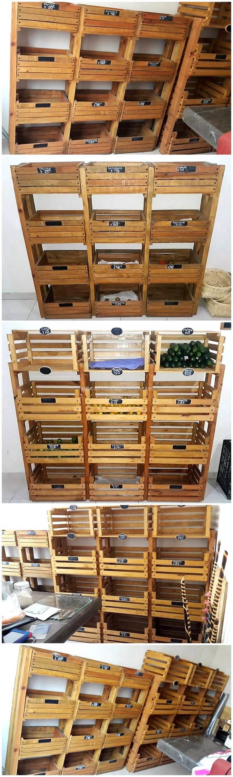 pallet storage shelving