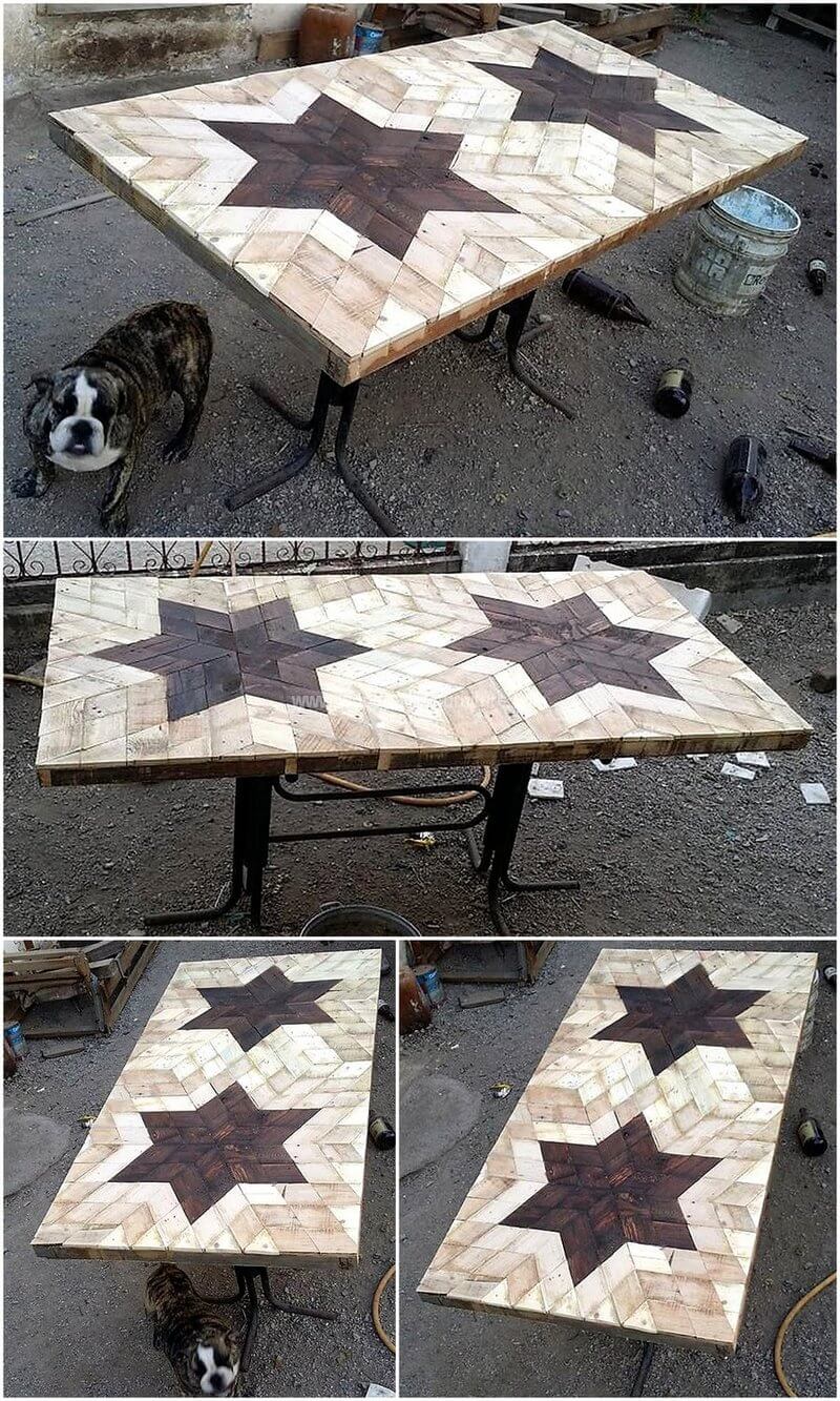 pallet wooden artistic table