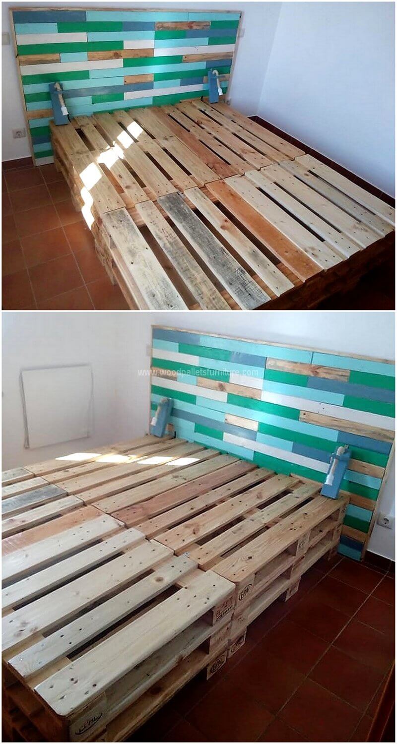 recycled pallet bed plan