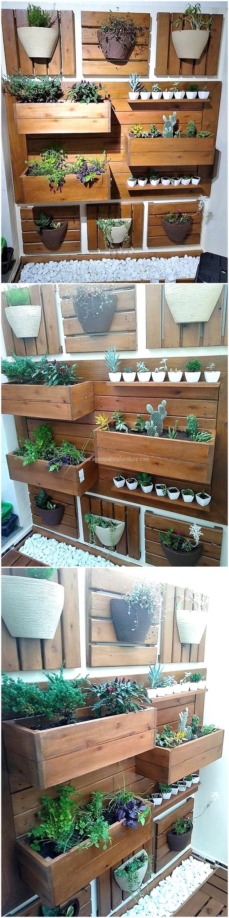 recycled pallet planters