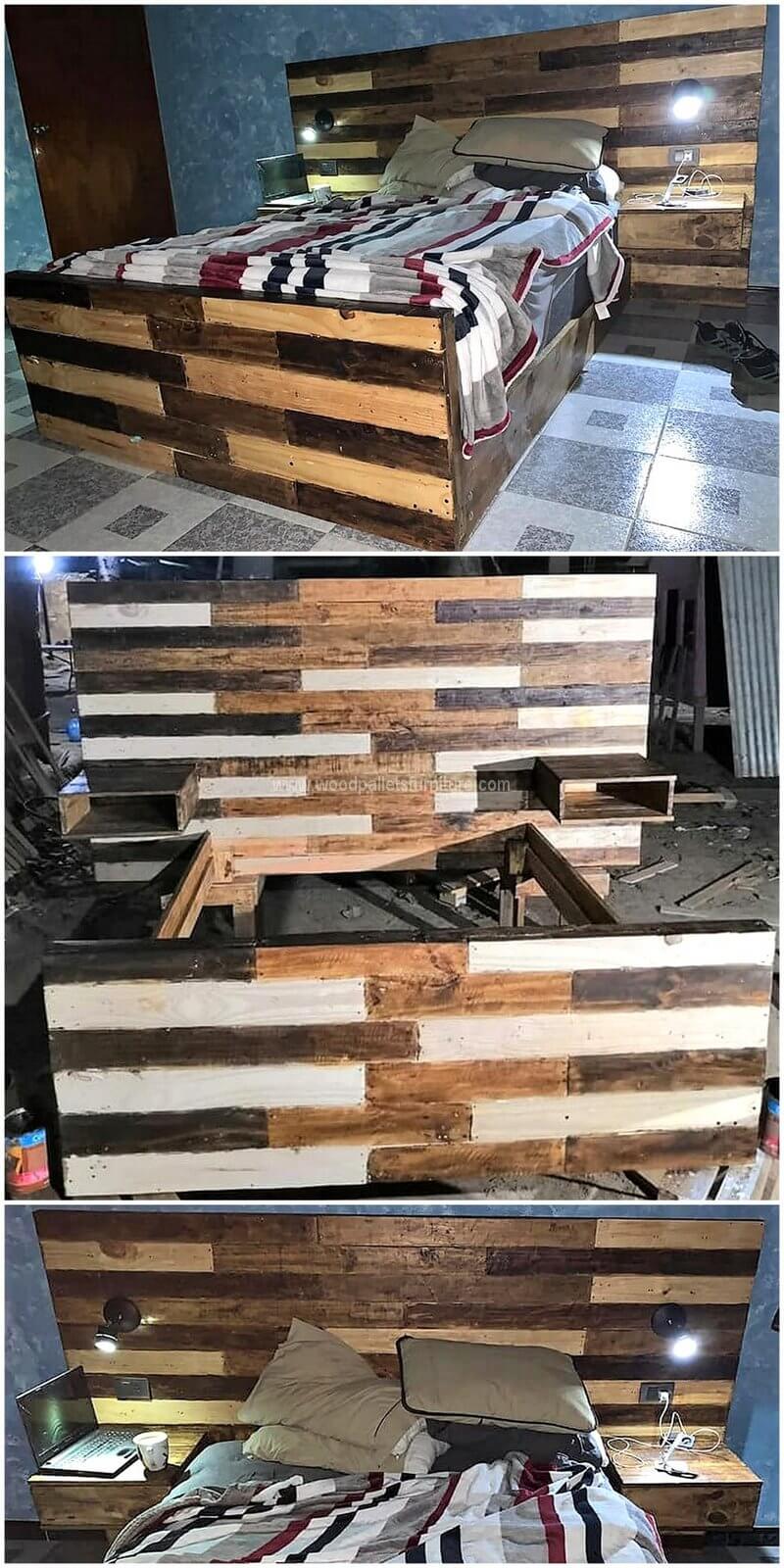 wood pallet bed