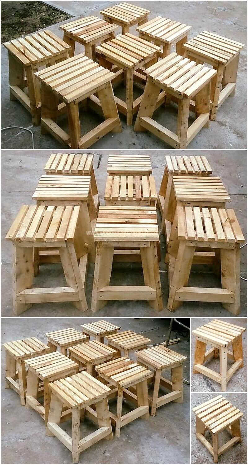 wood pallet stools