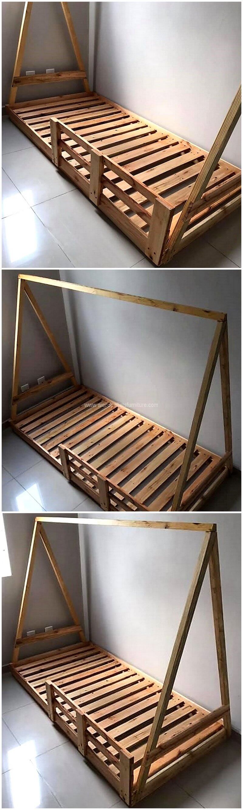 wooden pallets kids bed