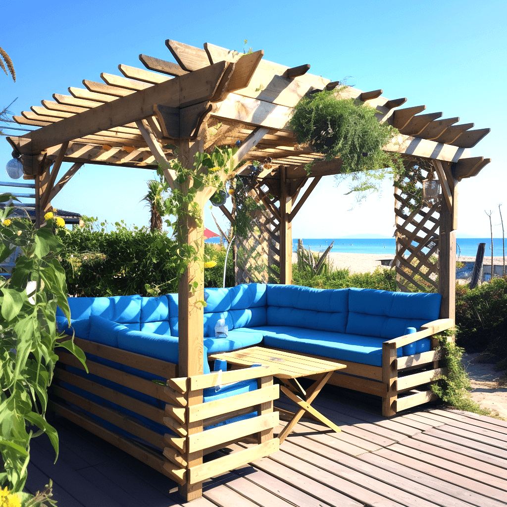 Pallet Pergola Beach Retreat (1)