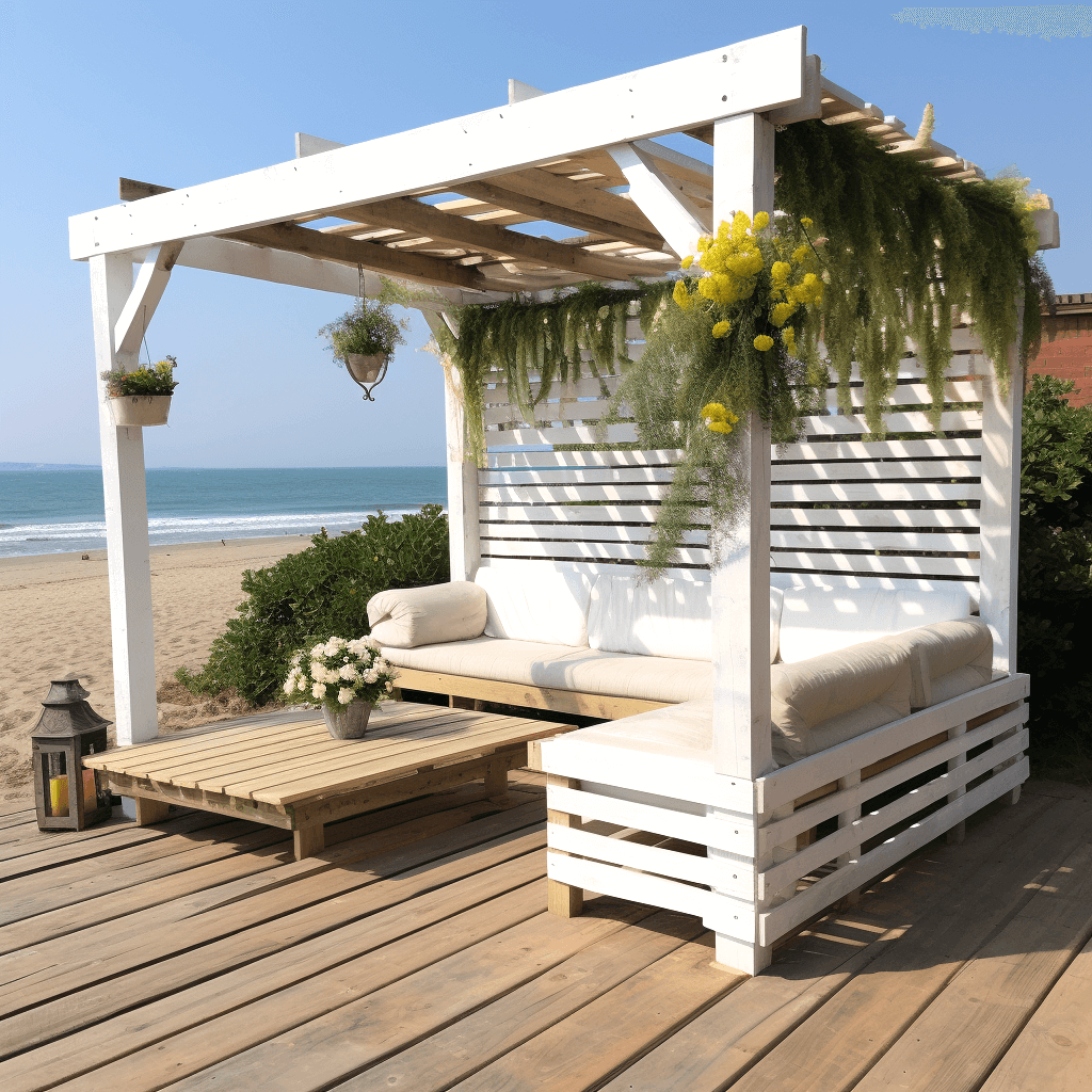 Pallet Pergola Beach Retreat (17)