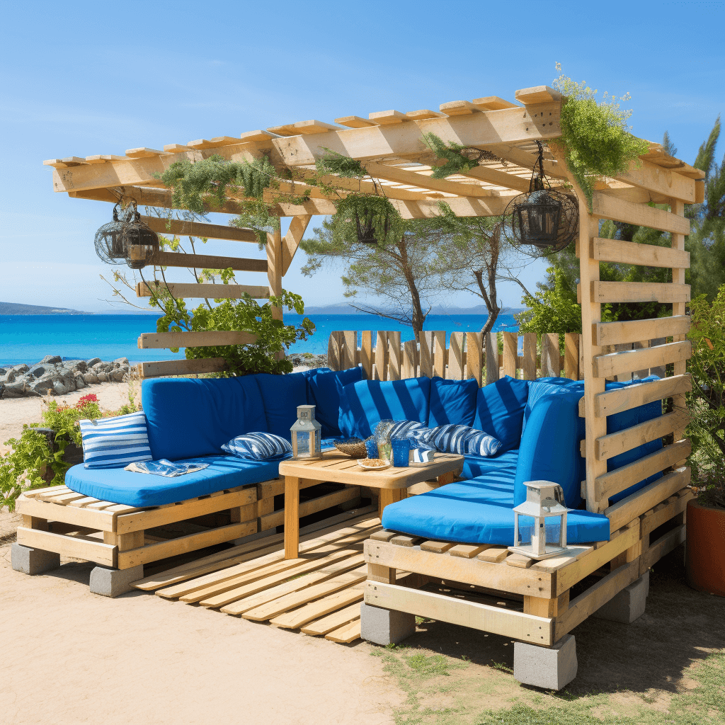 Pallet Pergola Beach Retreat (18)