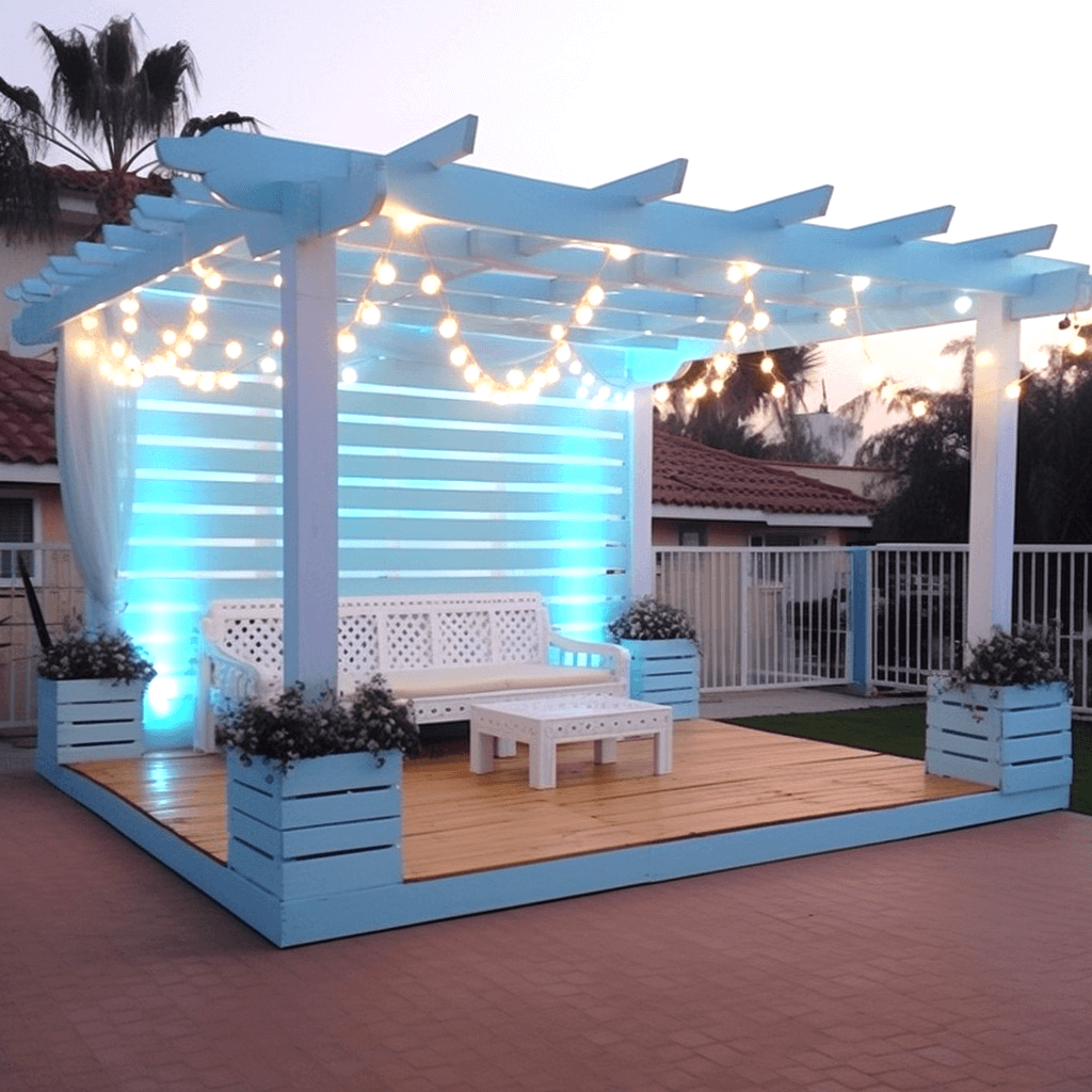 Pallet Pergola Beach Retreat (24)