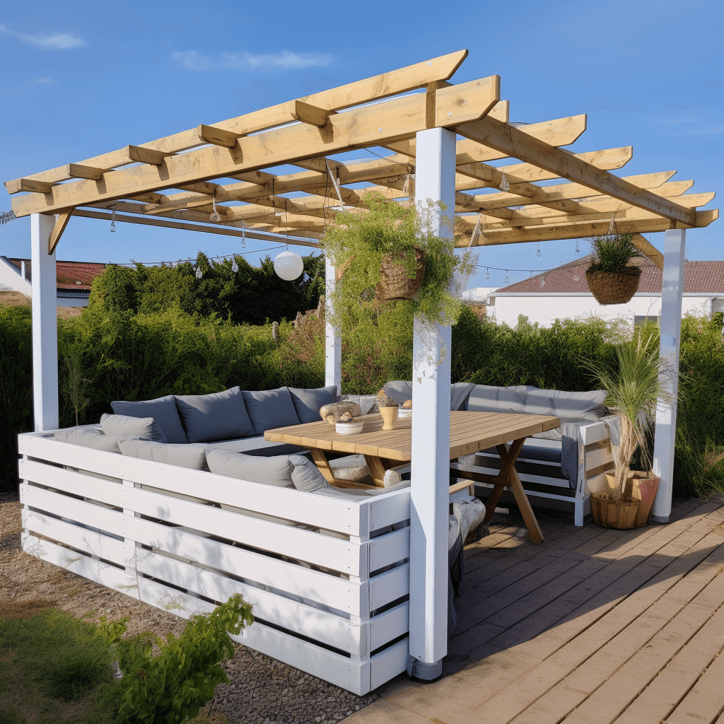 Pallet Pergola Beach Retreat (3)