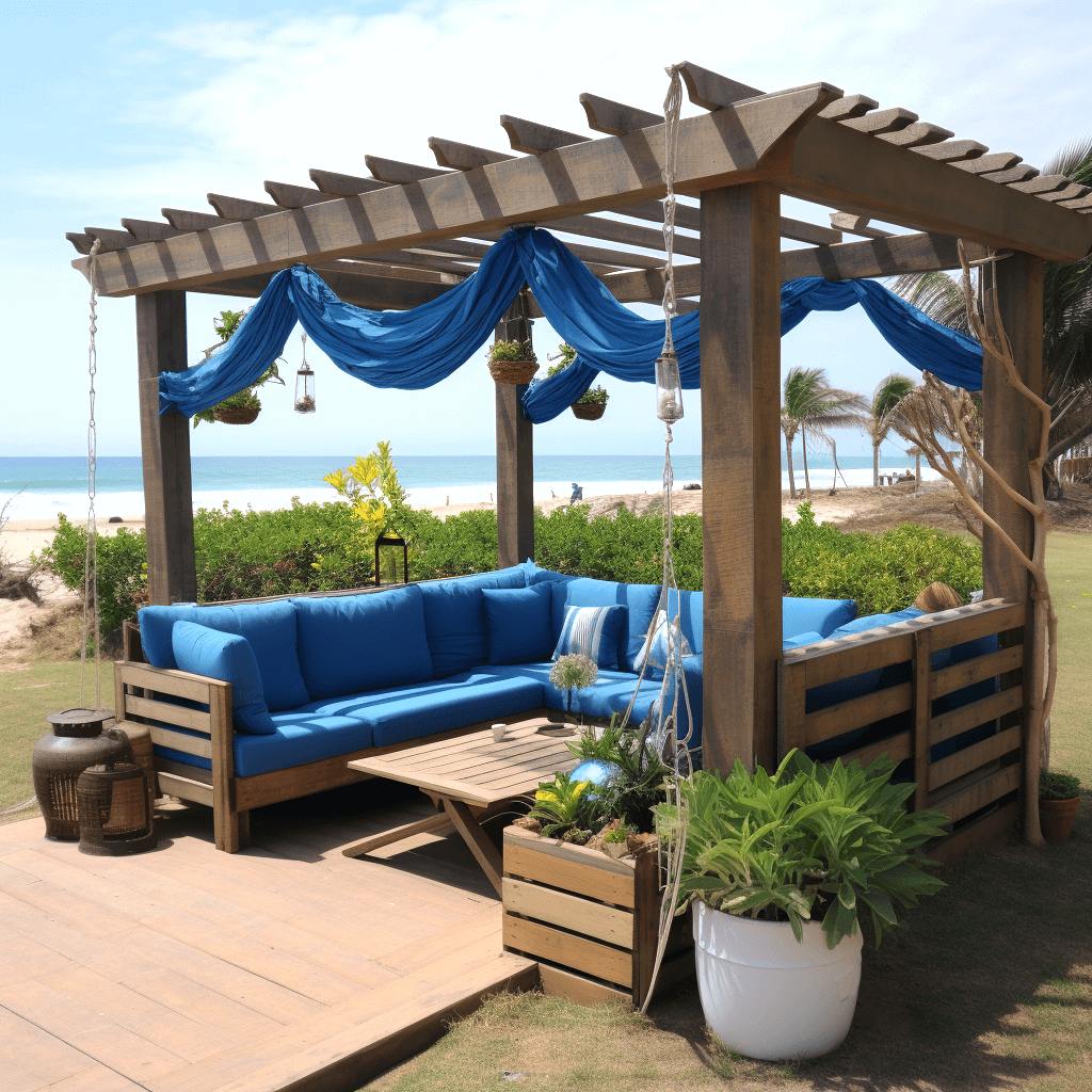 Pallet Pergola Beach Retreat (4)